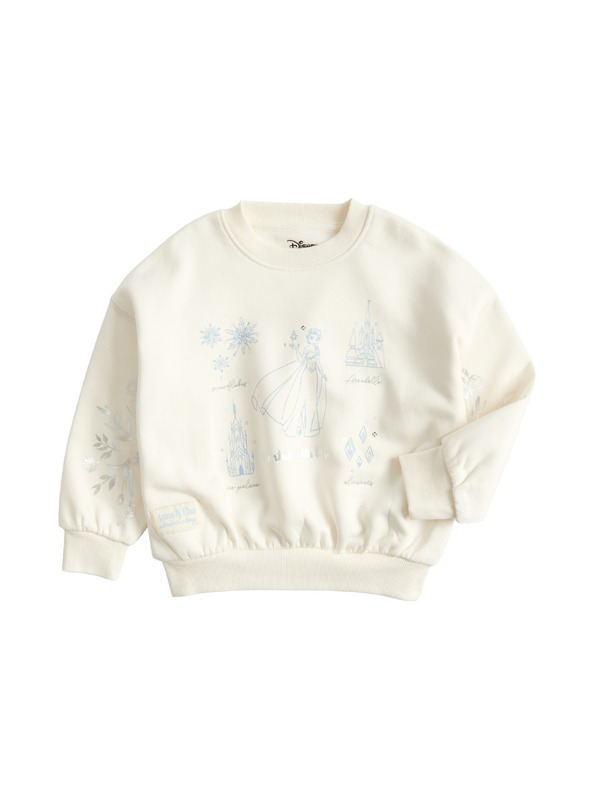 Marks & Spencer Dukserica s motivom Disney Ledeno kraljevstvo™ i visokim udjelom pamuka (2–8 godina) Marks & Spencer kremasta