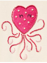 Marks & Spencer Dukserica s visokim udjelom pamuka Heart Squid (4–10 godina) Marks & Spencer kremasta