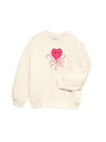 Marks & Spencer Dukserica s visokim udjelom pamuka Heart Squid (4–10 godina) Marks & Spencer kremasta