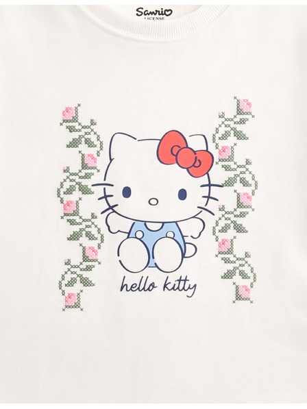 Marks & Spencer Hello Kitty™ majica kratkih rukava od čistog pamuka (2-8 godina) Marks & Spencer krem