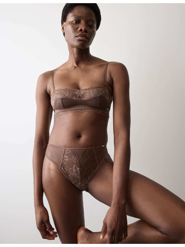 Marks & Spencer Čipkasta braleta Savannah bez kostima Marks & Spencer smeđa