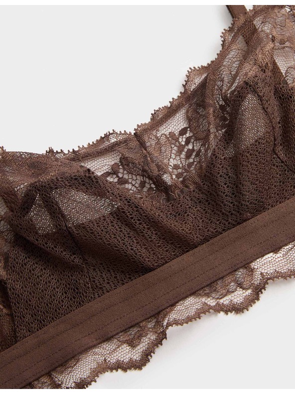 Marks & Spencer Čipkasta braleta Savannah bez kostima Marks & Spencer smeđa