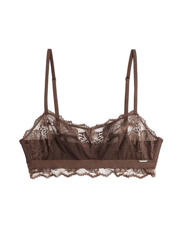 Marks & Spencer Čipkasta braleta Savannah bez kostima Marks & Spencer smeđa