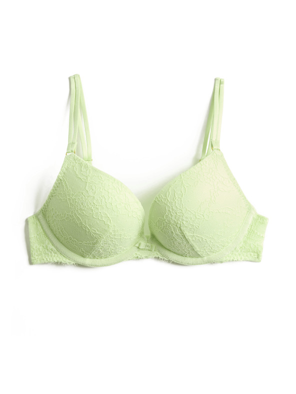Marks & Spencer Čipkasta push-up dekolte grudnjak Ida s kostima (A–E) Marks & Spencer zelena