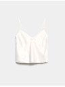 Marks & Spencer Satenirani i čipkasti tank top Forget Me Not Marks & Spencer kremasta