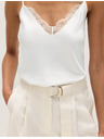 Marks & Spencer Satenirani i čipkasti tank top Forget Me Not Marks & Spencer kremasta