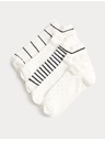 Marks & Spencer Uzorane kratke čarape Trainer Liners™, s visokim udjelom pamuka, set 5 pari Marks & Spencer crna