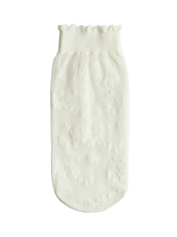 Marks & Spencer Cvijetne čarape do gležnja s čipkom Marks & Spencer kremasta