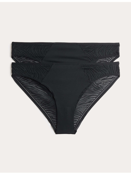 Marks & Spencer Pakiranja 3 nevidljive Body Invisibles™ čipkaste brazilske gaće Marks & Spencer crna