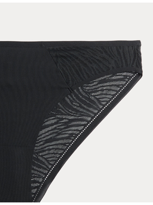 Marks & Spencer Pakiranja 3 nevidljive Body Invisibles™ čipkaste brazilske gaće Marks & Spencer crna
