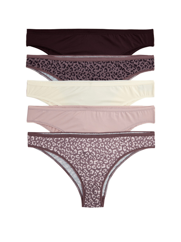 Marks & Spencer Brazilske gaće od mikrofibre, 5 kom u pakiranju Marks & Spencer smeđa