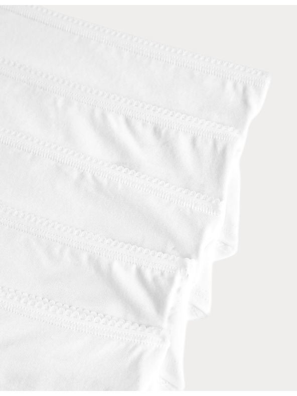 Marks & Spencer Nisko strižene kratke gaće od pamuka i lycre®, 5 kom u pakiranju Marks & Spencer bijela