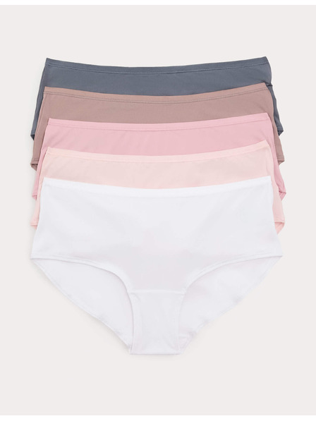 Marks & Spencer Nisko strižene gaće od mikrofibre, bez vidljivog ruba, 5 kom Marks & Spencer smeđa