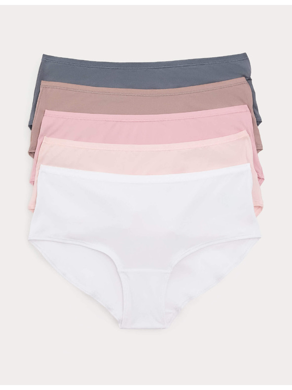 Marks & Spencer Nisko strižene gaće od mikrofibre, bez vidljivog ruba, 5 kom Marks & Spencer smeđa