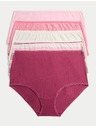 Marks & Spencer Gaće u pas, od pamuka s materijalom Lycra™, 5 kom Marks & Spencer ružičasta