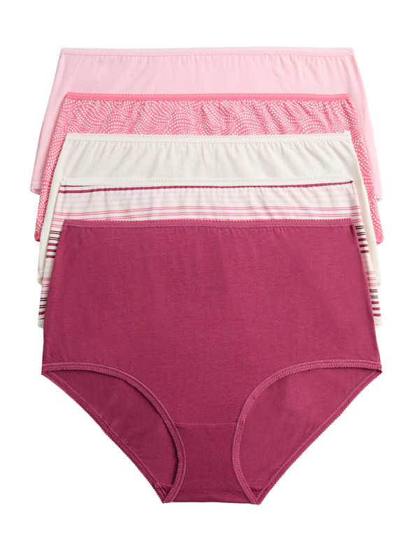 Marks & Spencer Gaće u pas, od pamuka s materijalom Lycra™, 5 kom Marks & Spencer ružičasta