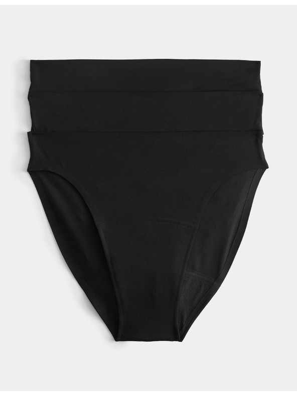 Marks & Spencer Set 3 kom bikini menstrualnih gaća bez vidljive rube Marks & Spencer crna