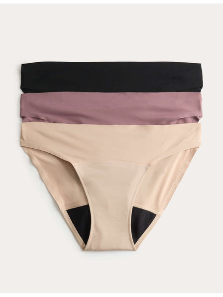 Marks & Spencer Set 3 kom bikini menstrualnih gaća bez vidljive rube Marks & Spencer crna