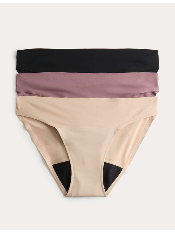 Marks & Spencer Set 3 kom bikini menstrualnih gaća bez vidljive rube Marks & Spencer crna
