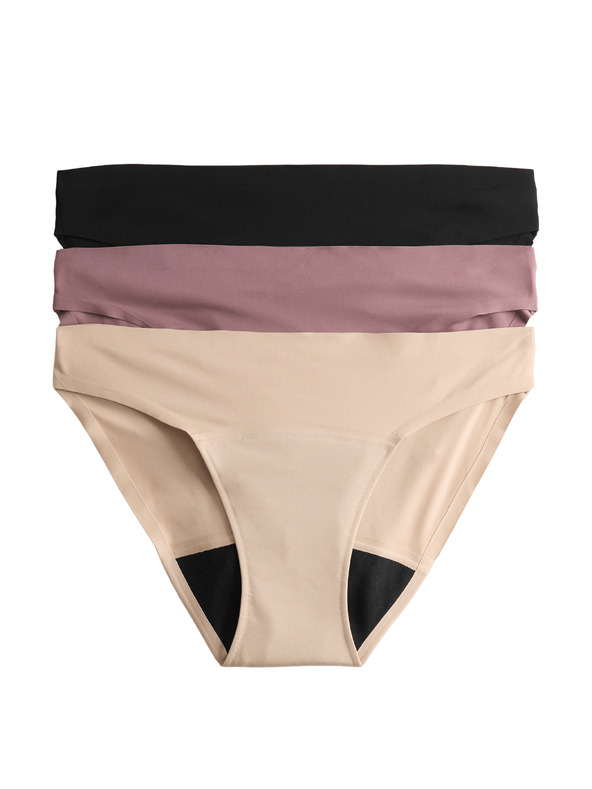 Marks & Spencer Set 3 kom bikini menstrualnih gaća bez vidljive rube Marks & Spencer crna