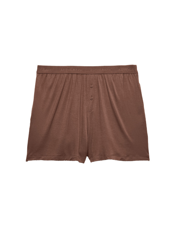 Marks & Spencer Pidžama šorc s dekorativnim gumbima Marks & Spencer smeđa