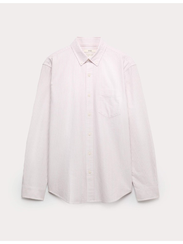Marks & Spencer Prugasta oxford košulja Ultimate od čistog pamuka Marks & Spencer ružičasta