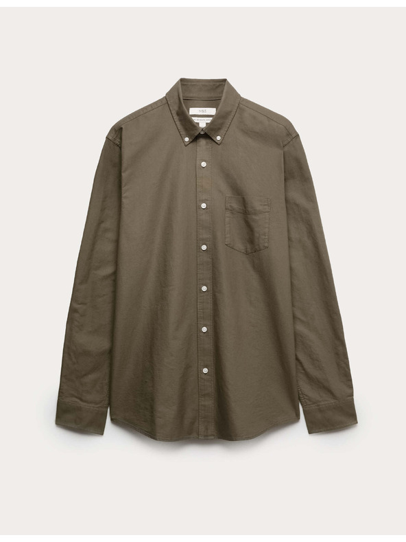 Marks & Spencer Ultimate Marks & Spencer Pure Cotton Oxford košulja zelena