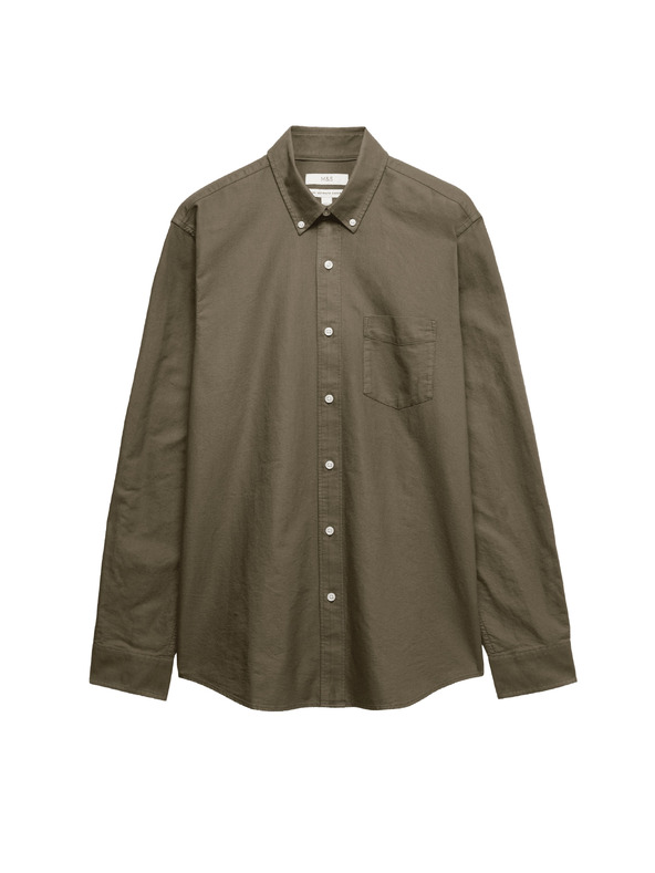 Marks & Spencer Ultimate Marks & Spencer Pure Cotton Oxford košulja zelena