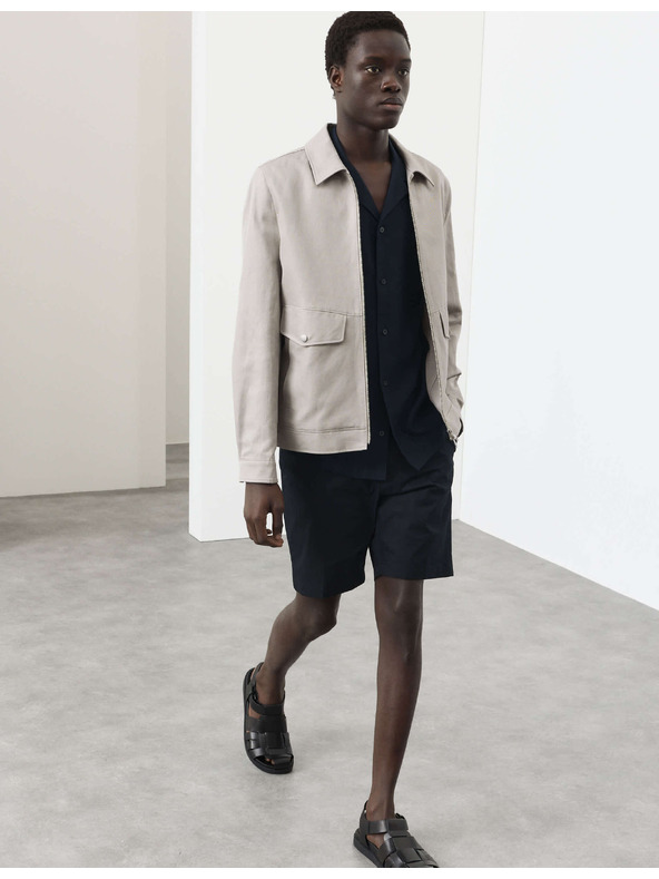 Marks & Spencer Harrington jakna, visok udio pamuka Marks & Spencer siva