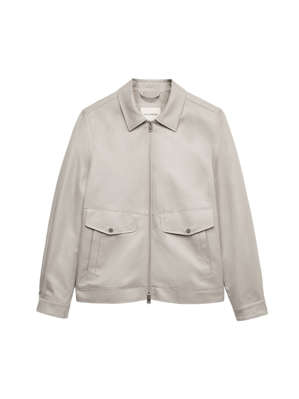 Marks & Spencer Harrington jakna, visok udio pamuka Marks & Spencer siva