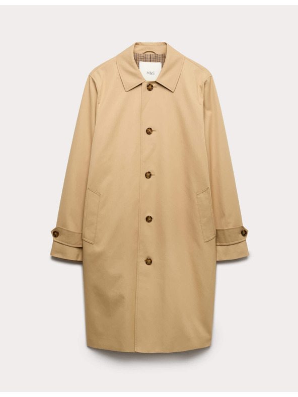 Marks & Spencer Trench kaput od čiste pamuke Marks & Spencer smeđa