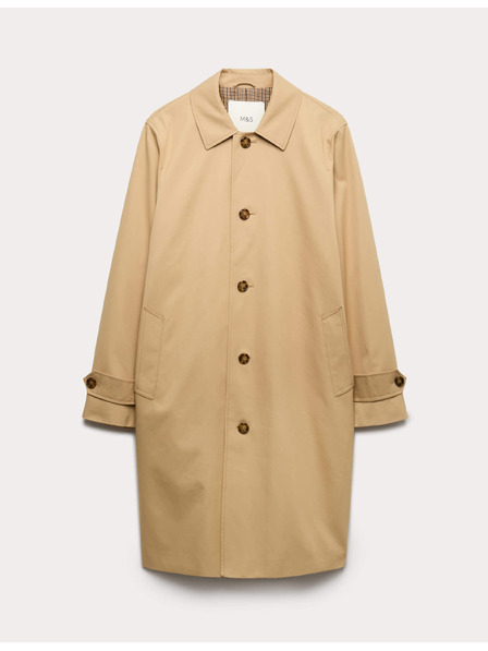Marks & Spencer Trench kaput od čiste pamuke Marks & Spencer smeđa