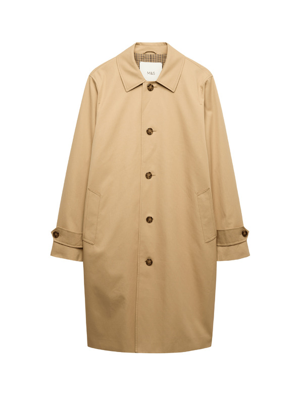Marks & Spencer Trench kaput od čiste pamuke Marks & Spencer smeđa