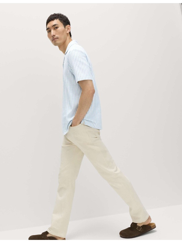 Marks & Spencer Pamučna potkošulja s geometrijskim vzorem, s visokim udjelom pamuka Marks & Spencer plava