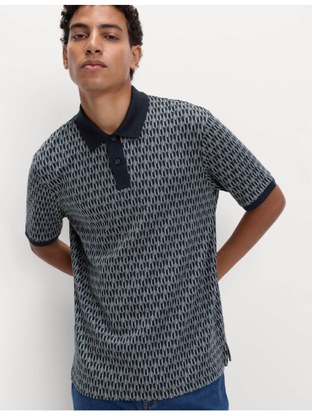 Marks & Spencer Polo s geometrijskim printom, od 100% pamuka Marks & Spencer mornarsko plava
