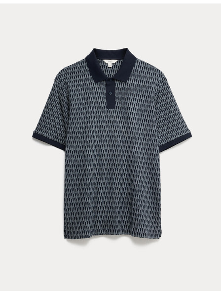 Marks & Spencer Polo s geometrijskim printom, od 100% pamuka Marks & Spencer mornarsko plava