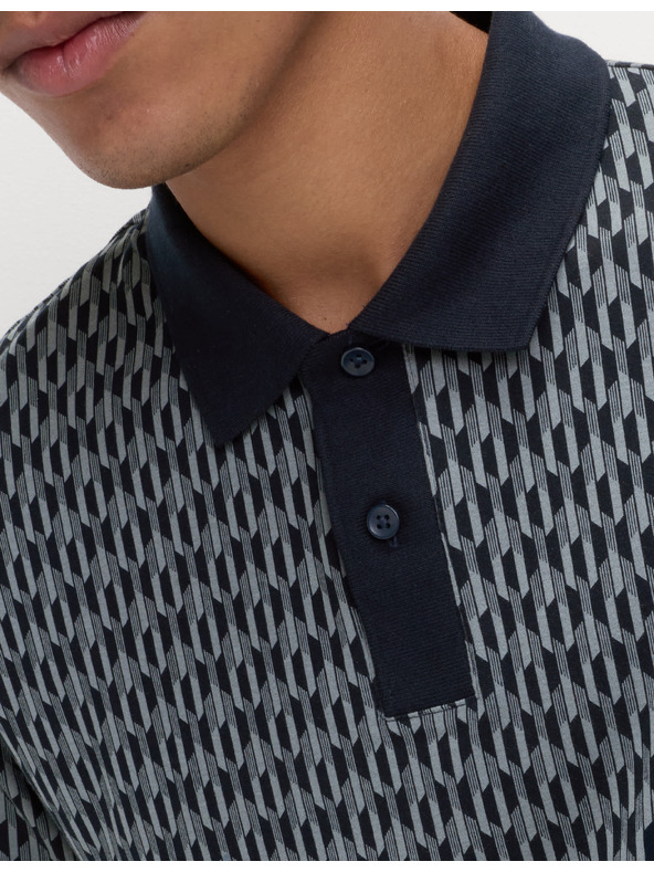 Marks & Spencer Polo s geometrijskim printom, od 100% pamuka Marks & Spencer mornarsko plava