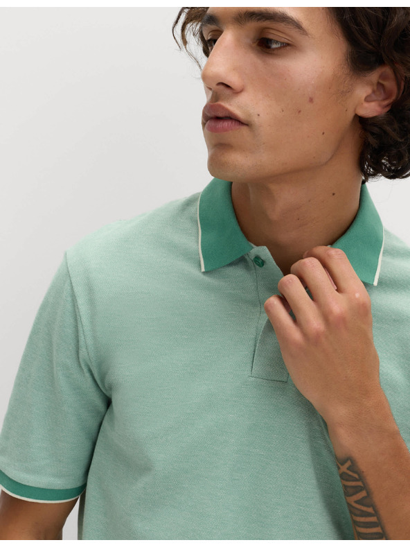 Marks & Spencer Polo majica Pique s naglašenim rubovima The Ultimate Marks & Spencer zelena