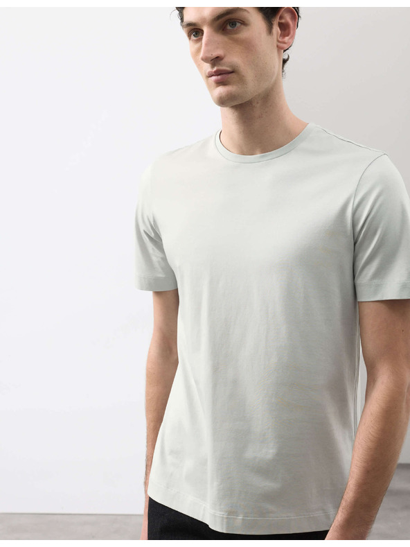 Marks & Spencer Majica od premium pamuke, uzan kroj Marks & Spencer srebrna