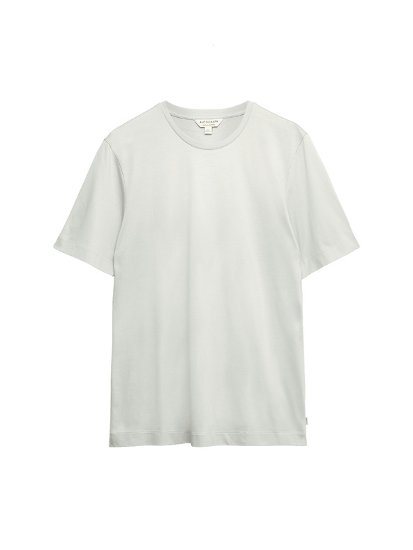 Marks & Spencer Majica od premium pamuke, uzan kroj Marks & Spencer srebrna