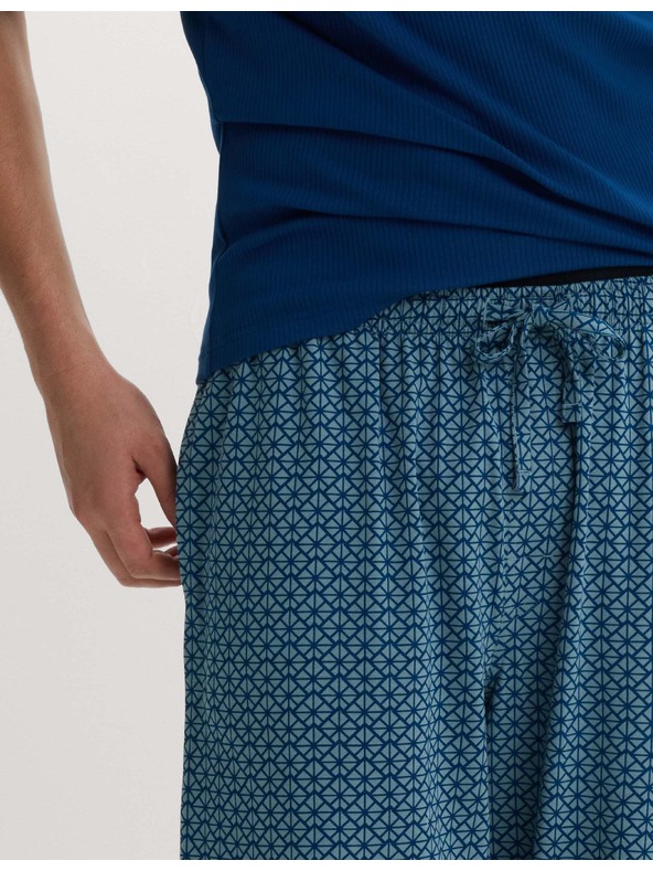 Marks & Spencer Set pidžama topića s geometrijskim printom i visokim udjelom pamuke Marks & Spencer plava