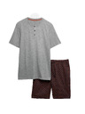 Marks & Spencer Pidžama od 100% pamuke s geometrijskim printom Marks & Spencer siva