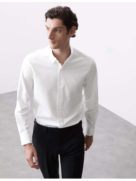 Marks & Spencer Elastična pamučna košulja klasičnog kroja s tehnologijom 360 Flex™ Marks & Spencer bijela