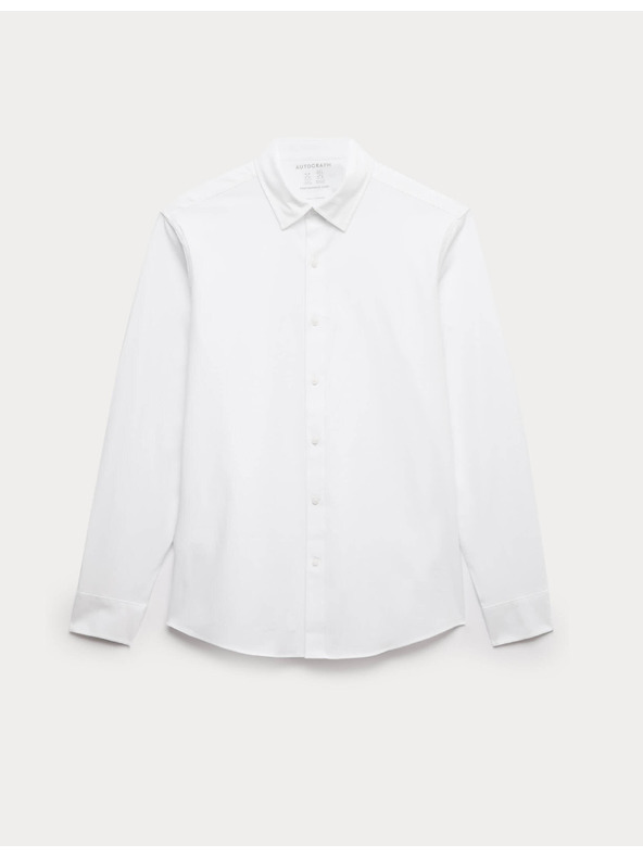 Marks & Spencer Elastična pamučna košulja klasičnog kroja s tehnologijom 360 Flex™ Marks & Spencer bijela