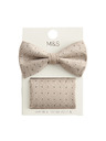 Marks & Spencer Set točkastog leptira i džepdane Marks & Spencer bež
