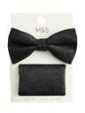 Marks & Spencer Set leptira i kravate s kašmirskim uzorkom Marks & Spencer crna
