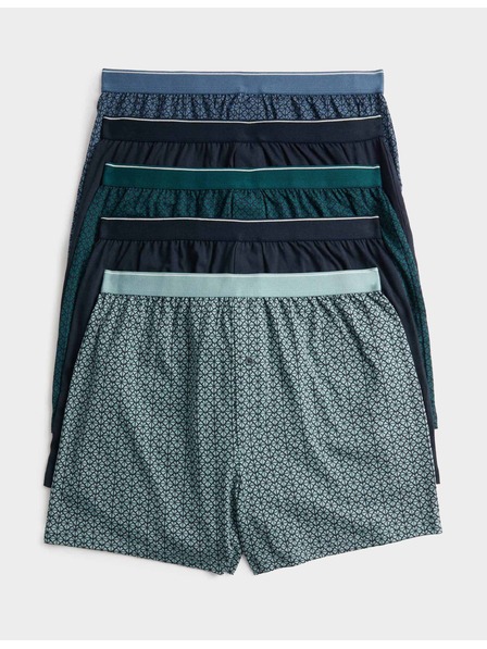 Marks & Spencer Bokser s geometrijskim uzorkom od 100% pamuka s tehnologijom Cool & Fresh™, 5 kom Marks & Spencer zelena