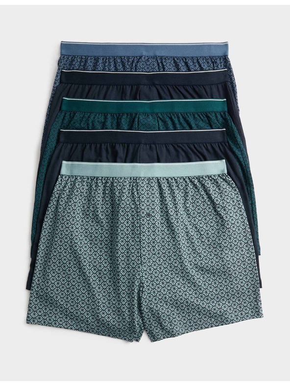 Marks & Spencer Bokser s geometrijskim uzorkom od 100% pamuka s tehnologijom Cool & Fresh™, 5 kom Marks & Spencer zelena