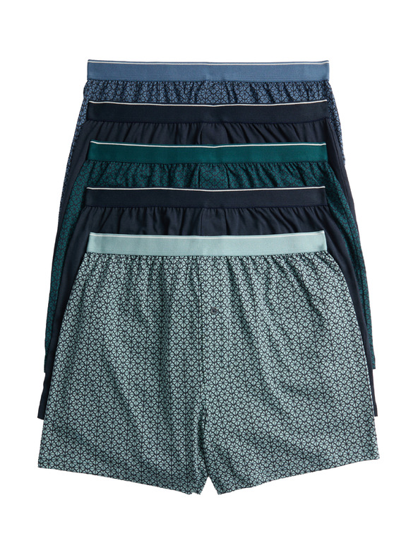Marks & Spencer Bokser s geometrijskim uzorkom od 100% pamuka s tehnologijom Cool & Fresh™, 5 kom Marks & Spencer zelena