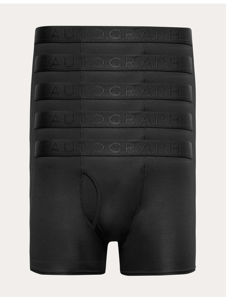 Marks & Spencer Prugaste muške gaće Microskin, set od 5 kom Marks & Spencer crna